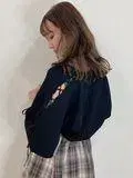 dazzlin 레이스업 숏 볼레로 블랙