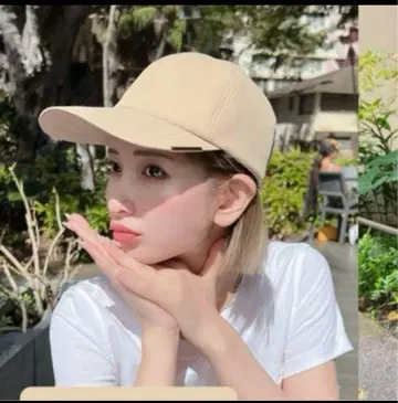 시짱 베이지 완전 차광 캡 성인 골드 금장 장식
