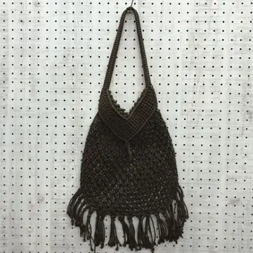 70's vibes 레트로 히피 웨스턴 구제 의류 프린지 니트 백