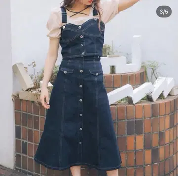 데님 뷔스티에 셋업 S 사이즈