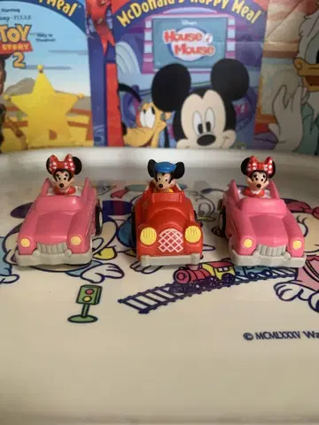 디즈니 미키 미니 미니카 3대 세트