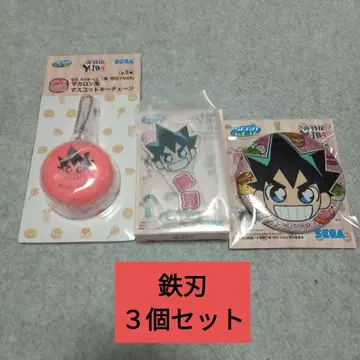 세가 럭키 쿠지 YAIBA CEF상 철인 캔뱃지 외 3개 세트