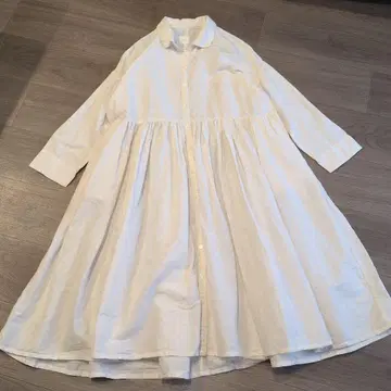 거즈 도트 린넨 원피스 도트