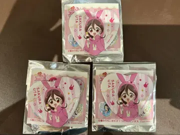 아이돌 프리큐어 캔뱃지 3개 사쿠라 우타 티 조이 한정판 영화