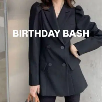 [ 미사용 ] BIRTHDAY BASH 퍼프 슬리브 더블 브레스트 자켓