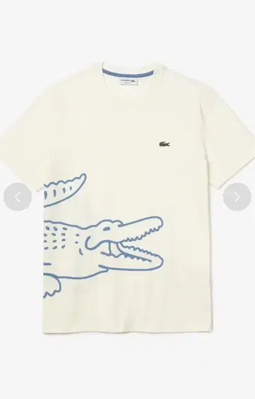 LACOSTE 오가닉 코튼 빅 와니 로고 프린트 T셔츠