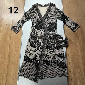 DVF 랩 스타일 7부 소매 원피스