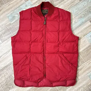 90s 블랙 택 에디 바우어 구스다운 다운 베스트 L TALL 빨간색