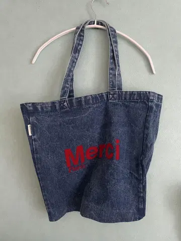 Merci 데님 토트백 종이 봉투 포함