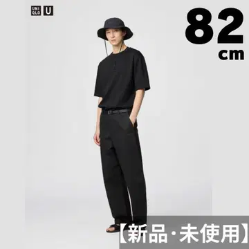 [ 새상품 미사용 ] UNIQLO U 와이드 핏 치노 블랙 82