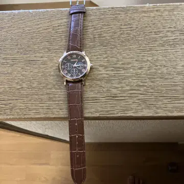 자동 와인딩 아날로그 시계 블랙 다이얼