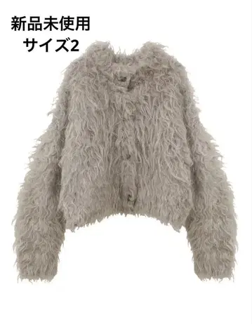 클라네 SHAGGY SHORT KNIT CARDIGAN