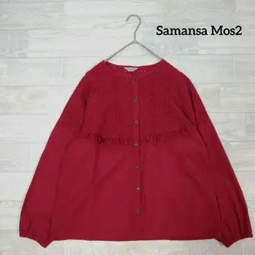 Samansa Mos2 사만사 모스모스 레이스 절개 프릴 블라우스 F