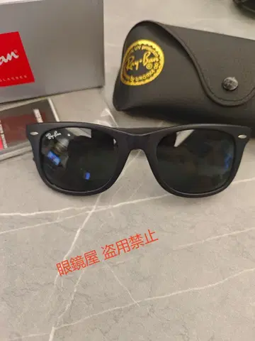 인기 RayBan 기무라 타쿠야 WAYFARER 매트 블랙x라이트 그레이