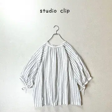 studio clip 전후 2way 가로 길이 넉넉한 체형 커버 블라우스