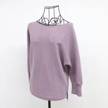 이네드 니트 M 핑크 일본제 심플 긴팔 워셔블 7부 소매 청순 봄/가을