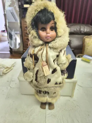 에스키모 인형 퍼 달린 아우터 인형