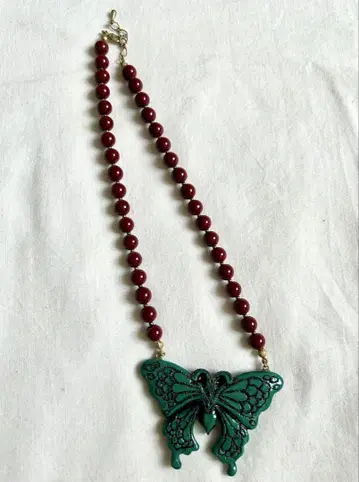 conoco 나비 목걸이 butterfly 핸드메이드