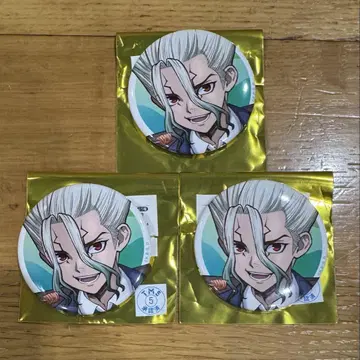 amocafe 아모카페 Dr.stone 캔뱃지 이시가미 센쿠 3개