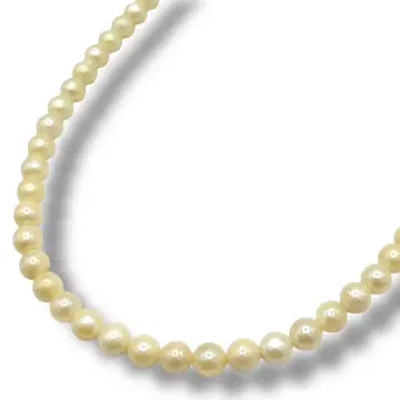 새상품급 진주 펄 목걸이 관혼상제 일련 실버 각인