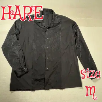 HARE 부드러운 긴팔 셔츠 블랙 M 일본제 하레