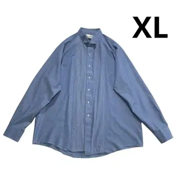 80s 90s Chaplin 윙카라 샴브레이 드레스 셔츠 XL