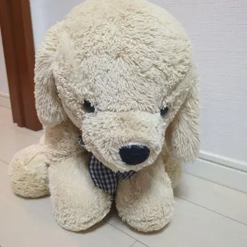 토이저러스 골든 리트리버 복슬복슬 봉제 인형 리본 봉제 인형