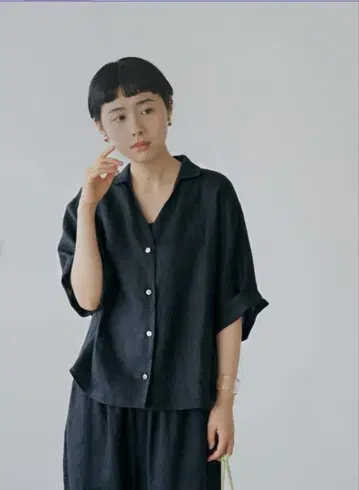 북유럽 생활 잡화점 올인원 미에스루 프렌치 린넨 셋업 M