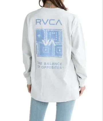 RVCA 루카 여성용 긴팔T셔츠 반다나 패턴 롱T M사이즈