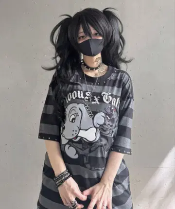 GIBOUS x GALFY SNAKE DOG STUDS T SHIRT