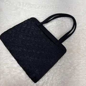 새상품급 블랙 포멀 백 로즈 패턴 장미 니가타 MARUKOSHI 오샤레