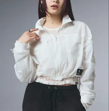 [ X-girl ] 엑스걸 페이스 라벨 시어 셔츠 자켓 블루종