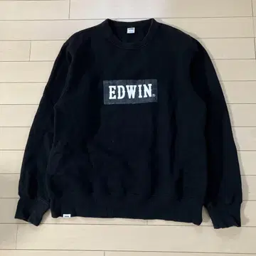 9.12 EDWIN 에드윈 트레이닝복 맨투맨 블랙 속기모 M