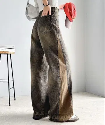 와이드 스트레이트 데님 팬츠