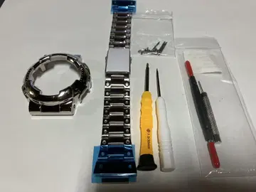새상품 스테인리스 GA100계 G-SHOCK 커스텀 베젤&벨트 공구 포함