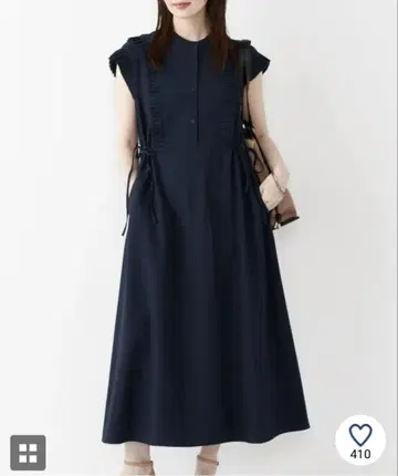 새상품 SHIPS 네이비 프릴 원피스 ONE SIZE 9월 상순