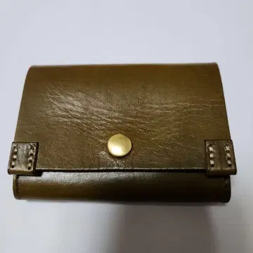 BAGGY PORT 도치기 가죽 명함지갑 올리브 그린