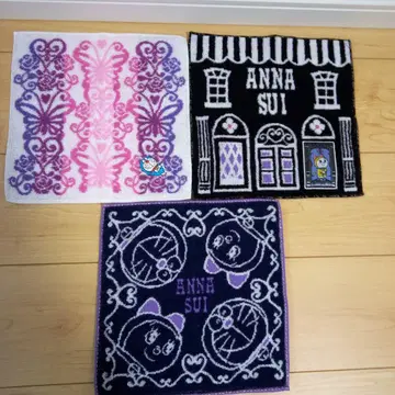 ANNA SUI 도라에몽 콜라보 타월 손수건 3개 세트 미사용 새상품