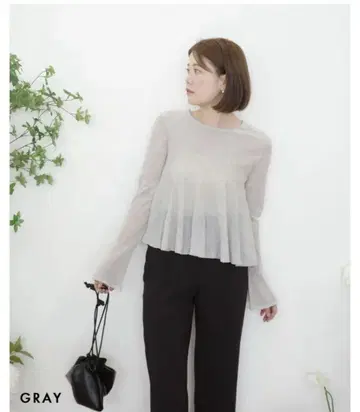 basement 택 포함 새상품 시어 플럼 니트