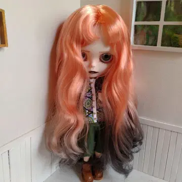 두피 포함 가발 마녀 오렌지 블랙 할로윈 호러 브라이스 아이시 인형