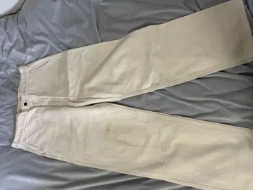 일본제 페인터 팬츠 더블니 화이트