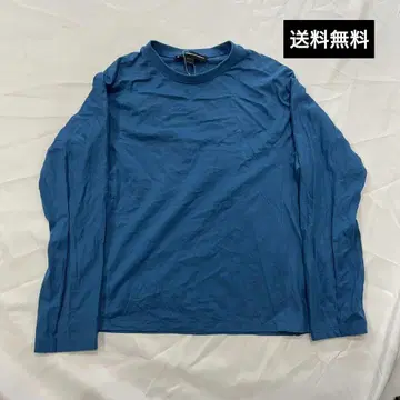 Y-3 긴팔 크루넥 티셔츠 백 프린트 XS 파랑