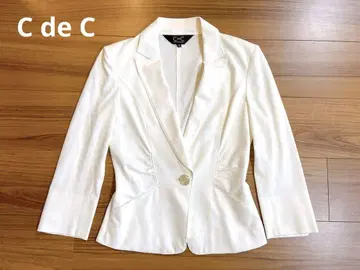 CdeC 화이트 얇은 소재 테일러드 자켓