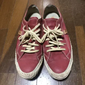 가죽 빨간색 스니커즈