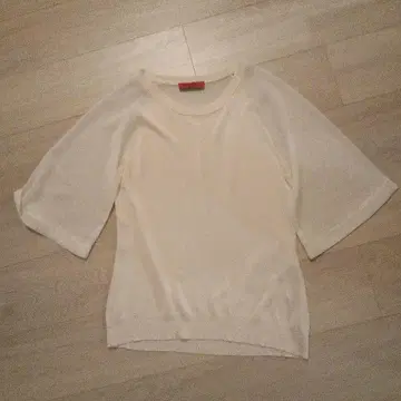 MAX&Co. 아이보리 래글런 슬리브 T셔츠 M