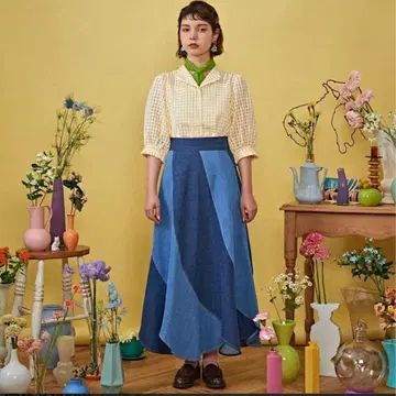 포피 poppy 아사기니요 마가렛 데님 스커트 M