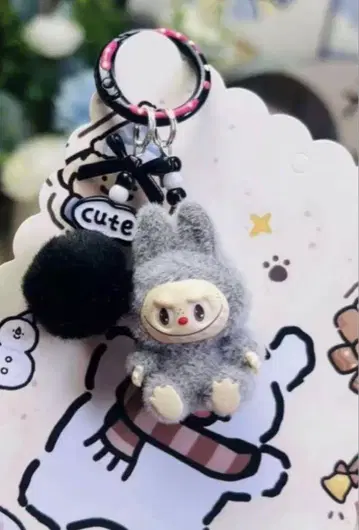 라부부 Labubu 키링 그레이 인기 귀여운 라부부 키링