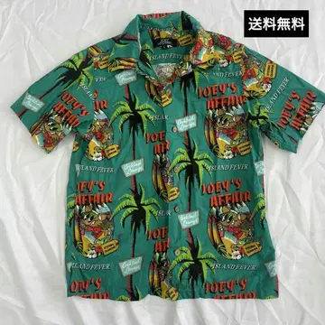 JOEY HYSTERIC 아일랜드 피버 반팔 셔츠 L 터콰이즈