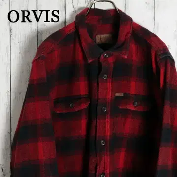 ORVIS 오비스 US 구제 의류 헤비웨이트 체크 코튼 플란넬