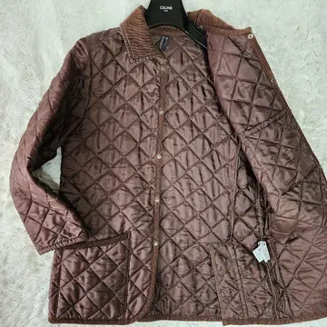 [새상품급] 라벤햄 퀼팅 자켓 옷깃 코듀로이 브라운 계열 40